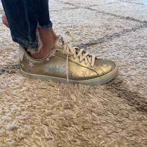 EUC Veja Sneakers. Gold, Size 8-8.5